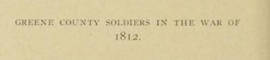 green county ohio muster roll 1812