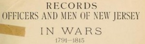 records muster rolls new jersey 1812